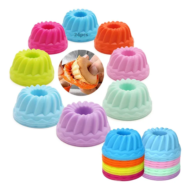 24 Pcs Rosca Molde Silicon Moldes Para Gelatinas Repostería