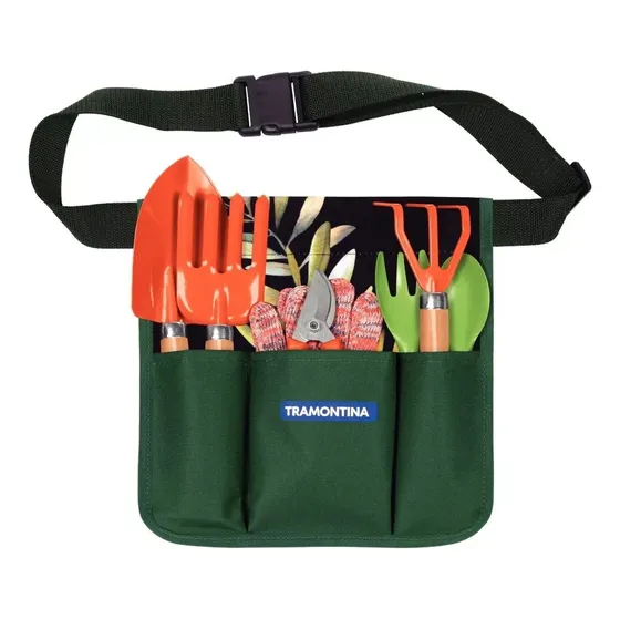Kit Jardineria 8 Piezas Tramontina Pala Rastrillo Cinturon
