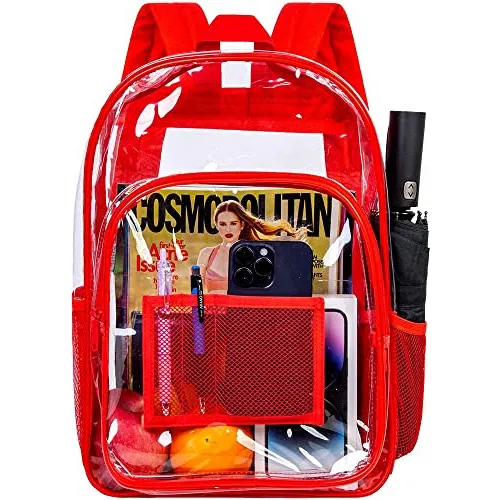 Gxtvo Clear Backpack, Heavy Duty Transparent Bookbag, Kz6lz