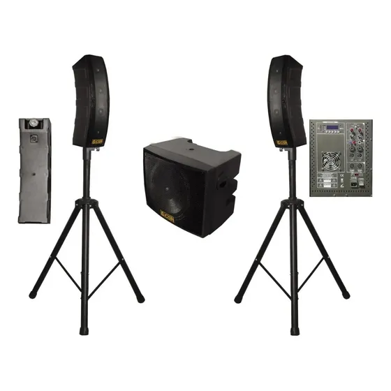 Sistema De Som Subwoofer Line Csr 5019 Vertical 800w Rms