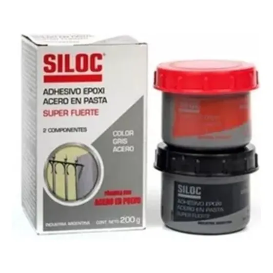 Siloc Epoxi Acero En Pasta Adhesivo Epoxi 2 Componentes 200g