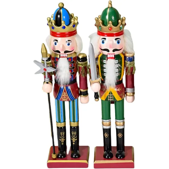 Juego De 2 Adornos Navideños Cascanueces Festive Vibes