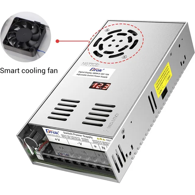 Fuente De Poder Variable De 0 A 48v 10a 480w Pantalla Led