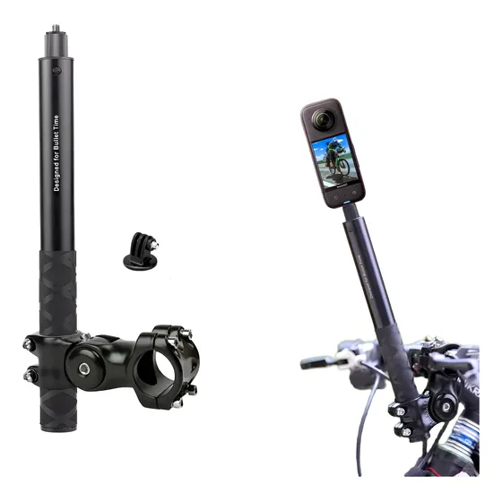 Suporte Em Alumínio + Bastão Invisível P/ Insta360 Gopro Max