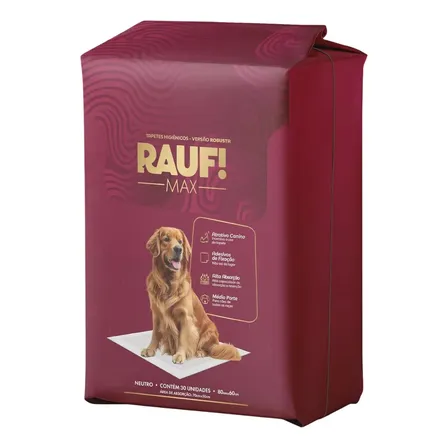 Tapete Higiênico P/ Cães Rauf Max Absorção Máxima 80x60 30un Branco