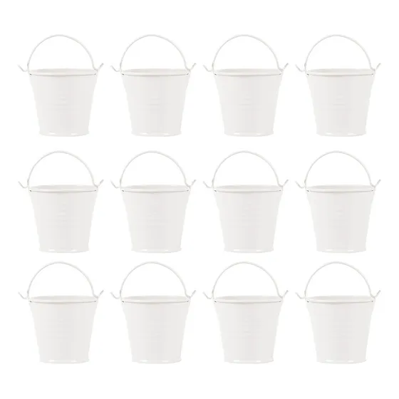   Macetas Para Plantas, Balde De Hojalata, 12 Unidades  