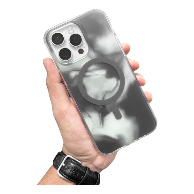 Funda Rigida Para iPhone Compatible Con Magsafe Diseño Humo
