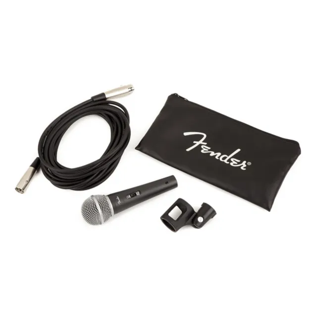 Kit de micrófono dinámico Fender P-52s con cable tipo bolsa tipo E