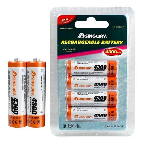 Pilas Singway Pack X4 Aa Recargable 4300mah | Cuotas sin interés