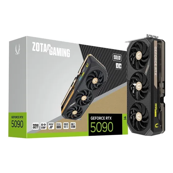 Placa De Video Zotac Geforce Rtx 5090 Solid Oc 32gb Gddr7
