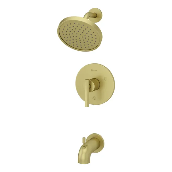 Moldura Para Bañera Ducha 1 Mango Color Dorado Cepillado