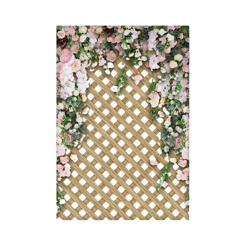 Painel Retangular Tecido 3d Madeira Floral 1,50x2,20wrt-5206