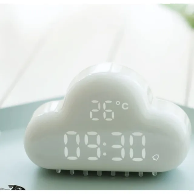 Aonuowe Lindo Reloj Despertador Digital Nube Para Dormitorio