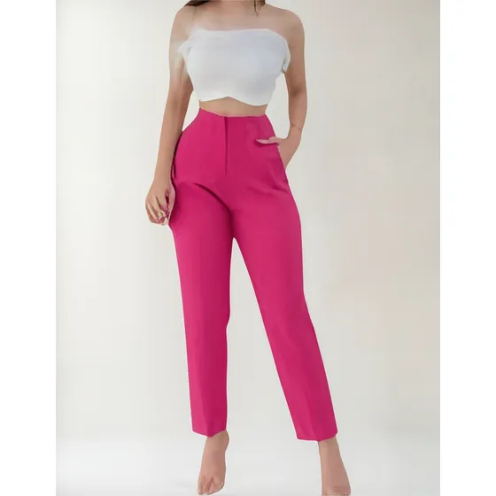 Pantalón Sastrero Tiro Alto Con Bolsillo. Ds