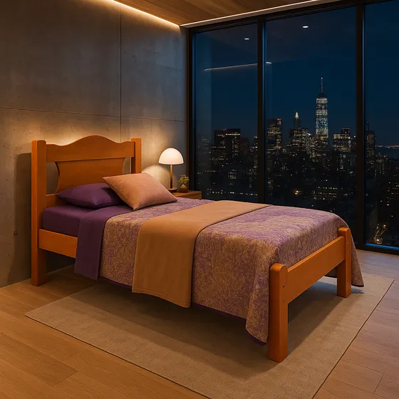 Cama Para Quarto De Solteiro Munique 100% Mdf Resistência
