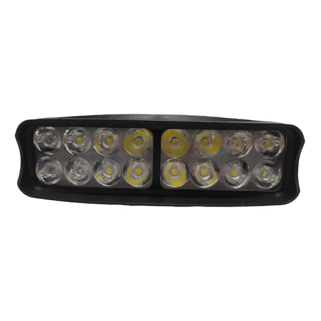 Faro Barra 16 Led Luz Fija Y Strobo 12v 10w 6.5 Pulgada 