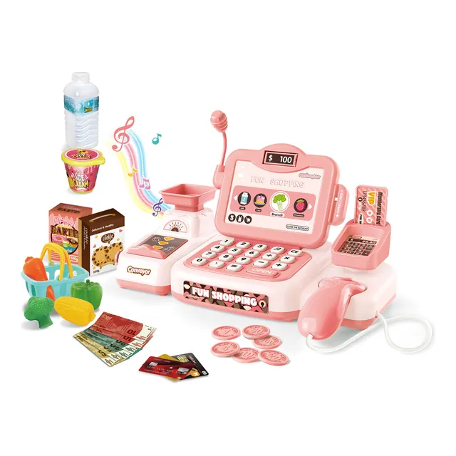 Niños Caja Registradora Juguetes Supermercado Set