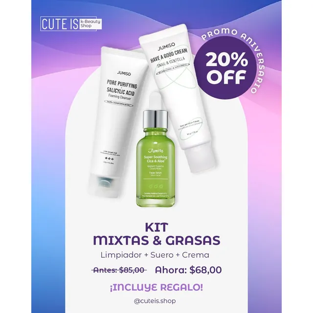 Kit  De Cuidado Facial Para Piel Mixta & Grasa Jumiso