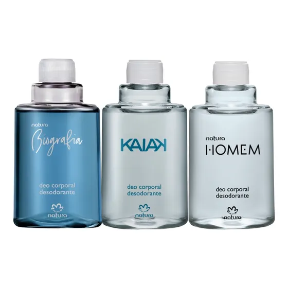 Natura Refil Deo Corporal Masculino 03 Unidades 100ml Cada