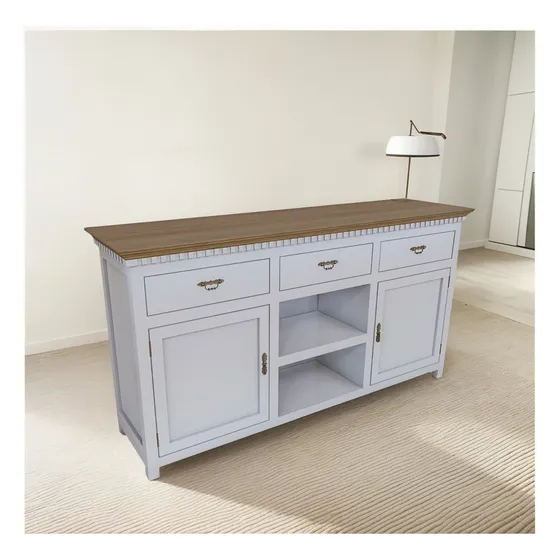 Bahiut Vajillero Rack Aparador Estilo Asia Moldurado 160cm