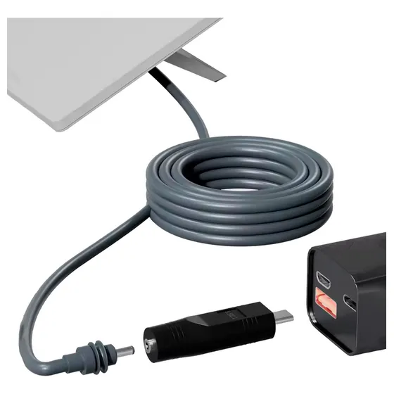 Adaptador Starlink Mini Tipo-c Para Dc 65w Power Delivery Pd Powerbank Cabo Energia Alta Potência Compatível Usb-c Plug And Play Portátil Uso Externo Conector Starlink Viagens Athenix