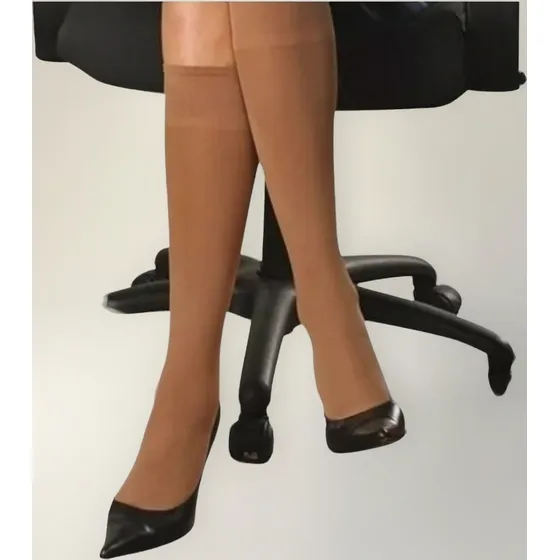 Media ¾ Descanso Sin Puntera 8/15 Mujer Natural Bander Green