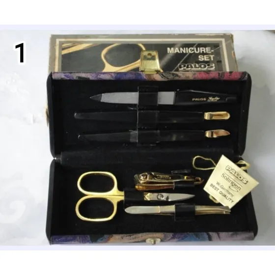 Manicure Pedicura Solinge Alemán Nuevo 6 Pzs Acero Dorado