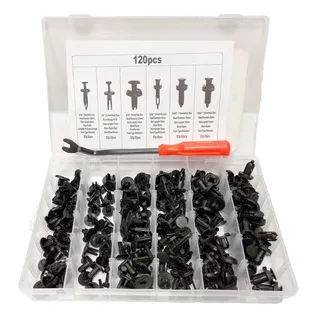 Juego De Remache Tornillos Plasticos Tapiceria Carro 120pz