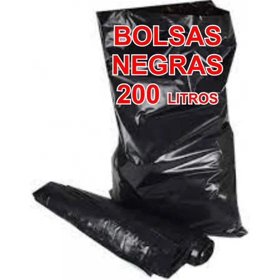 Bolsas Negras De Basura Calibre 12,  (100 Unidades)
