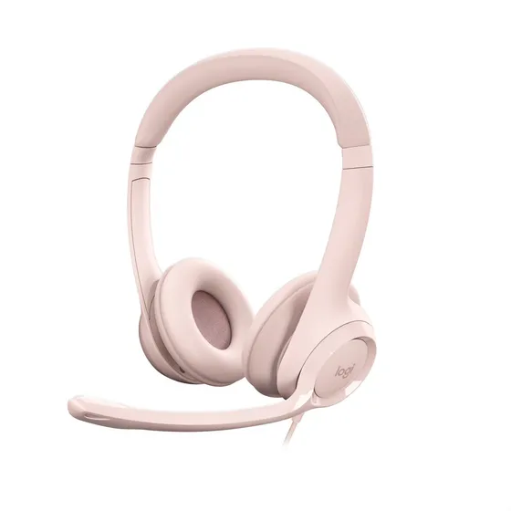Logitech H390, Diadema Usb, Mic Sin Ruido Y Controles, Rose
