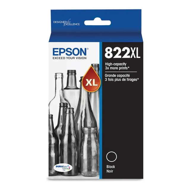 Tinta Original Epson 822 Xl Color Negro Durabrite Ultra
