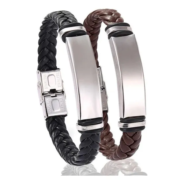 Pulsera De Acero Inoxidable Casual Y Sencilla