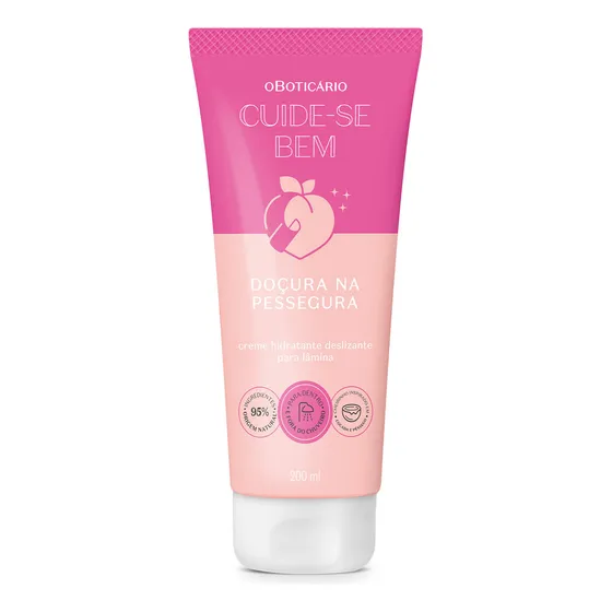 Creme Hidratante Deslizante Para Lâmina O Boticário Cuide-se Bem Doçura na Pessegura 200ml