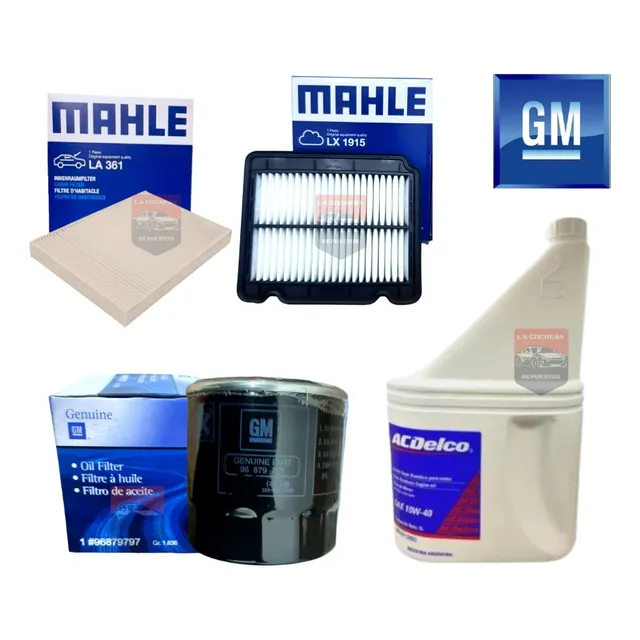 Kit 3 Filtros Aceite Aire Hab Aveo 2009 2010 2011 2012 2013