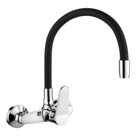 Grifería Cocina 20cm Monocomando Pared Pico Flexible Murdock