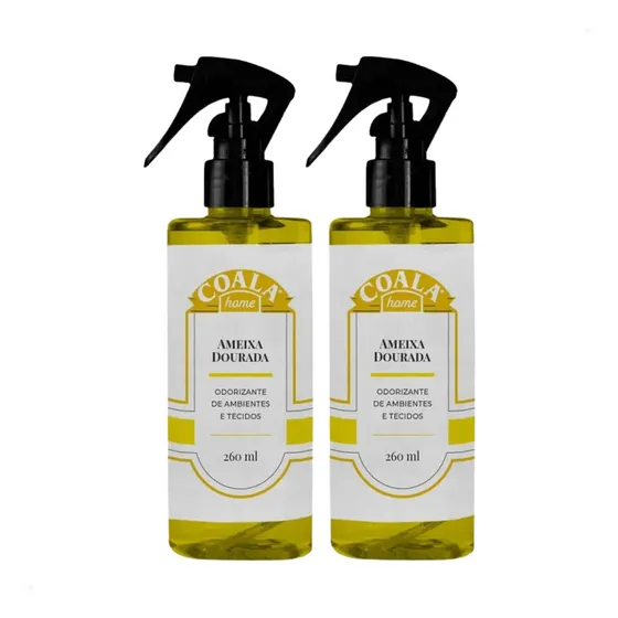 Kit 2 Odorizante De Ambientes E Tecidos Ameixa Dourada 260ml