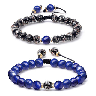 Juego De Pulseras De Cristal A Juego Para Parejas, Pulsera D Juego De Pulseras De Cristal A Juego Para Parejas, Pulsera D