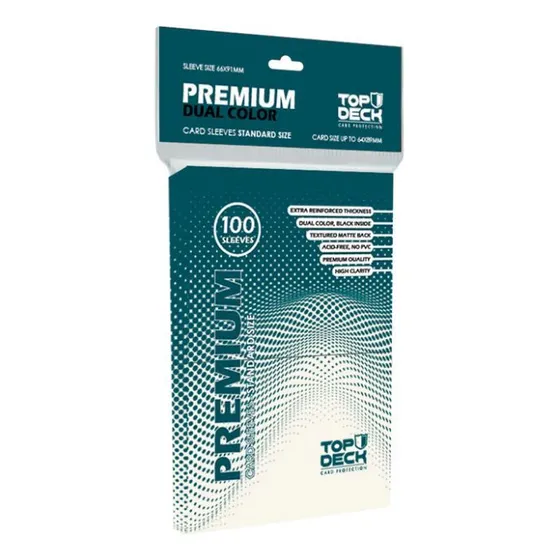 Protectores Premium Standard Blanco 66x91mm Top Deck