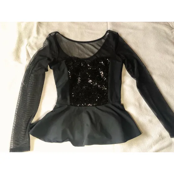 Blusa Peplum Negra, Talla M