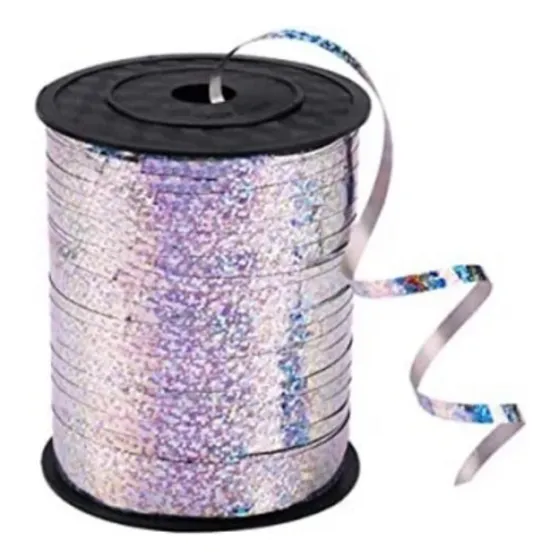 Fitilho Holográfico Metalizado Colorido Glitter 200mt