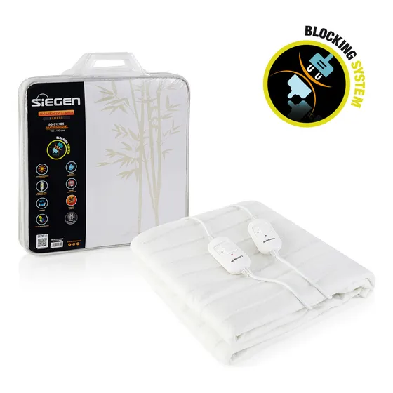 Calienta Cama Siegen Sg-5121d5 2 Plazas (150 X 140 Cms) Color Blanco
