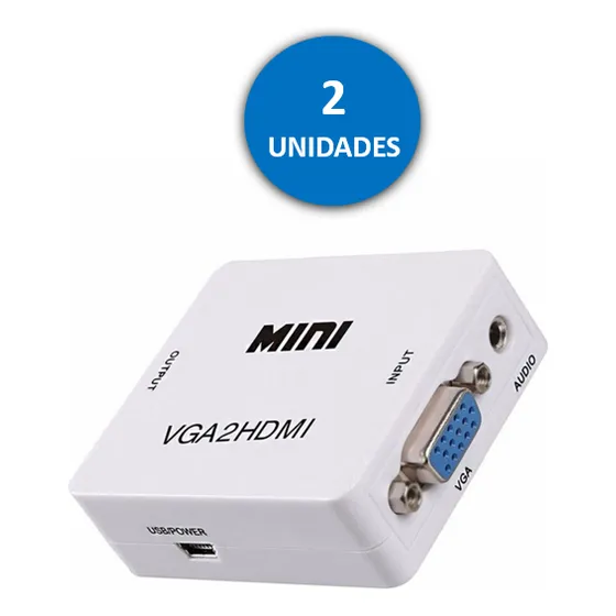 Adaptador Convertidor De Vga A Hdmi Tv Monitor Con Audio