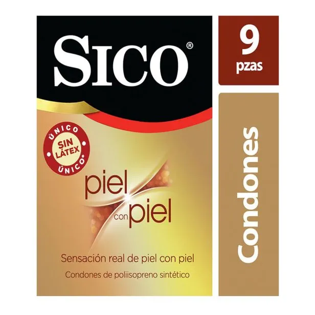 Sico Sin Látex Piel Con Piel Condones Empaque Con 9 Piezas