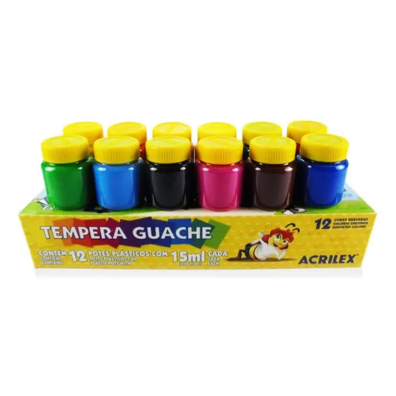 Témpera Escolar Guache Colores Jgox12un