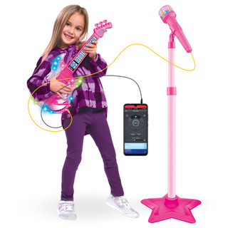 Guitarra E Microfone Infantil Instrumento Brinquedo Musical Guitarra E Microfone Infantil Instrumento Brinquedo Musical