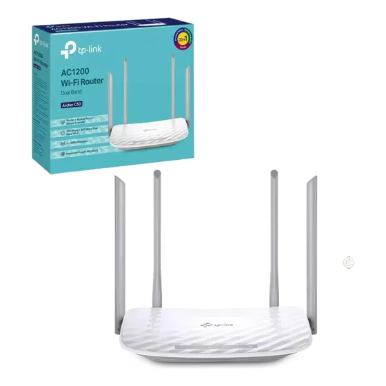 Roteador Wi-fi 4 Antenas Tp-link Dual Band Archer C50 Ac1200
