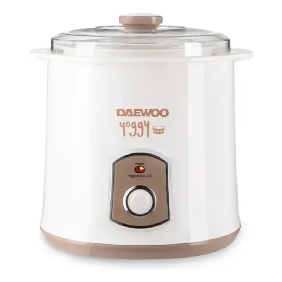 Yogurtera Eléctrica Yoggy Daewoo 2lt Yogurt Griego Recetario Color Beige