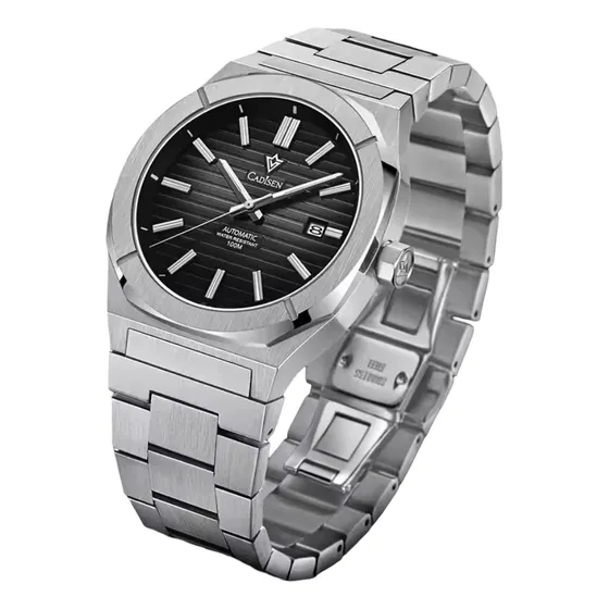 Relógio Cadisen Analógico 8200 Masculino Aço Inox Cinza Cinza Preto
