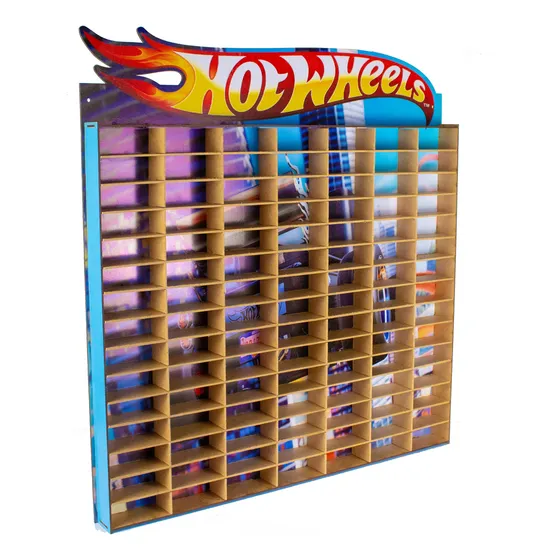 Estante Carrinho Hot Wheels Miniatura Brinquedo Carro Mdf