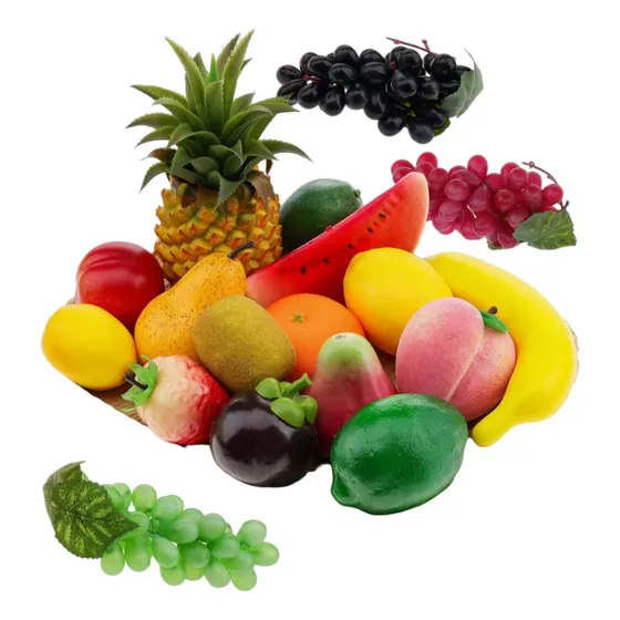18 Piezas De Decoración De Frutas Artificiales